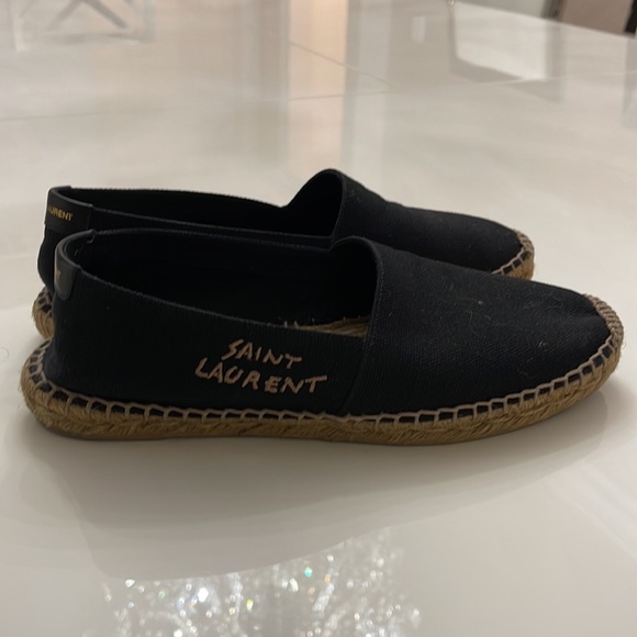 Saint Laurent embroidered espadrilles in canvas - Picture 3 of 4